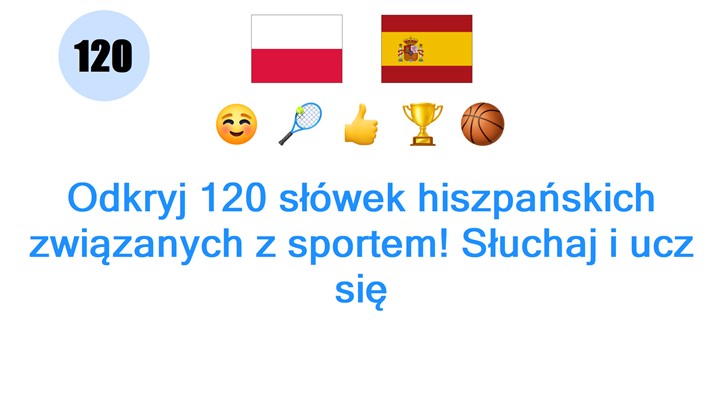 Odkryj 120 słówek hiszpańskich związanych z sportem! Słuchaj i ucz się